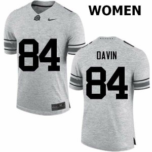 Women's Ohio State Buckeyes #84 Brock Davin Gray Nike NCAA College Football Jersey Real VMH0544AN